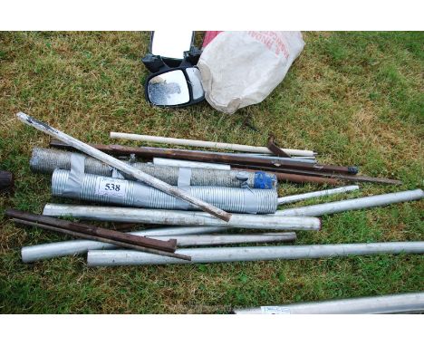 A quantity of box and round metal pipe including flexible.