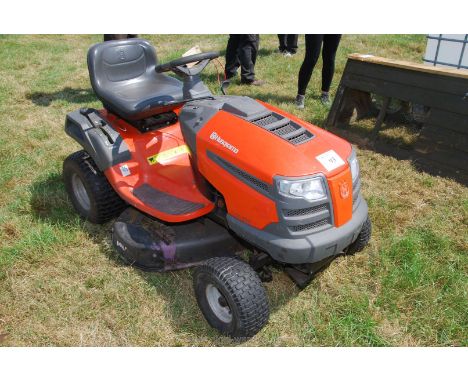 A Husqvarna LT 154 6 speed ride-on Lawn Mower having a Kohler 15 twin cam overhead valve petrol engine, started and cut well 