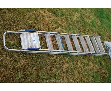 9 rung aluminium step ladder.