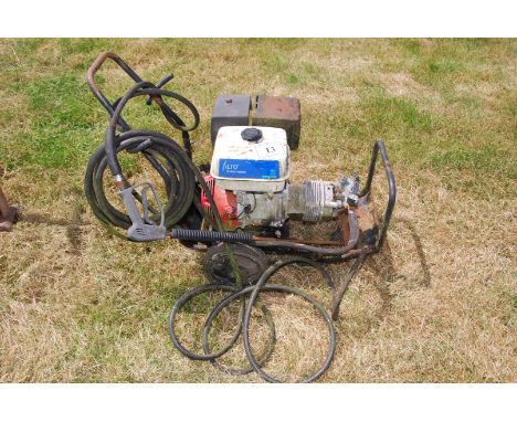 An "Alto Triton" 1000 P E petrol pressure washer with 11 hp Honda engine (engine doesn't turn).