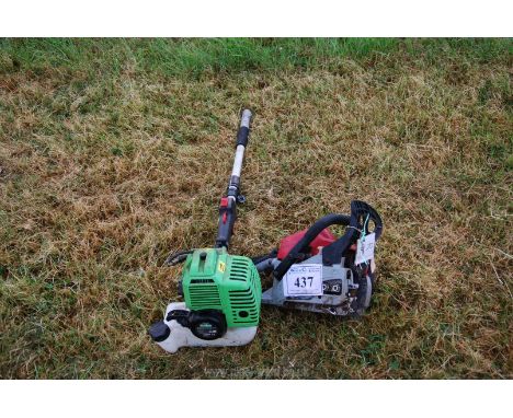 A 'Florabest FBK4B2' multi tool engine (no spark plug) together with a 'Sanli' chainsaw engine - good compression.