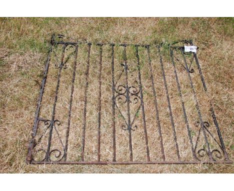 A Wrought Iron garden gate, 46" wide x 42 1/2" high.
