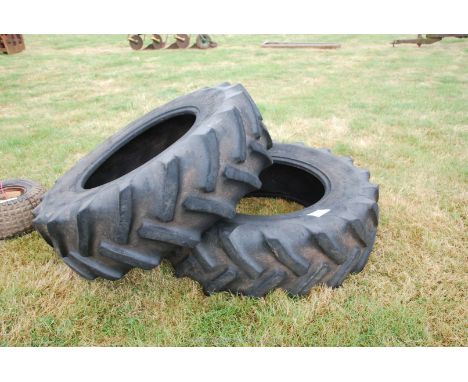 A pair tractor rear tyres 16-9 R 30.