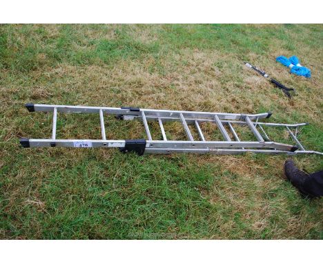 6 rung double extension ladder.