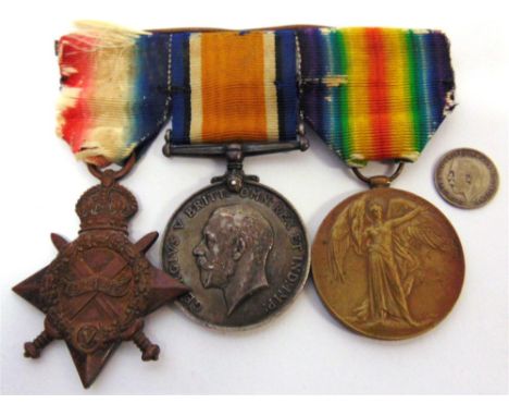 A GREAT WAR TRIO OF MEDALS TO PRIVATE A.E. SMITH, ROYAL MARINE LIGHT INFANTRY (PLYMOUTH DIVISION) comprising the 1914-15 Star