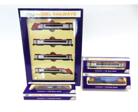 [N GAUGE]. A MISCELLANEOUS COLLECTION comprising a Dapol No.ND073B, Virgin Super Voyager multiple unit 'James Cook', 221110, 