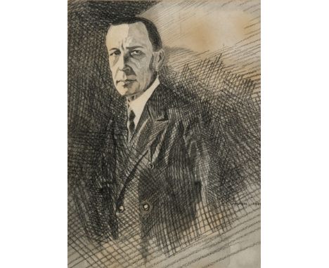 A. MASTERS (BRITISH, 20TH CENTURY) Portrait of Paul Nash, charcoal and grey washes, signed and dated 1939 lower right, laid d