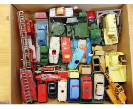 ASSORTED DIECAST MODELS circa 1950s-60s, by Dinky and Corgi, variable condition, most playworn, all unboxed, (34).