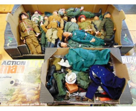 AN ACTION MAN COLLECTION comprising twelve figures, all with flock hair, with a mix of hard plastic and gripping hands, all i