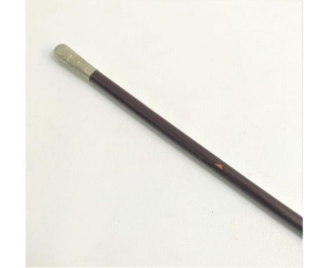 BOYS BRIGADE SWAGGER STICKwith a white metal finial marked BB Sure and Steadfast around an anchor, 69.5cm long 