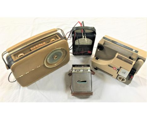 SELECTION OF VINTAGE ITEMSincluding a Bush radio model TR82/97; a General Electric Sportmate travel radio; Eumig P8 projector