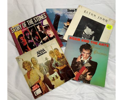 SELECTION OF VINYL LP RECORDSincluding The Clash, Rolling Stones, Adam And The Ants, Abba, Culture Club, Elton John, Showaddy