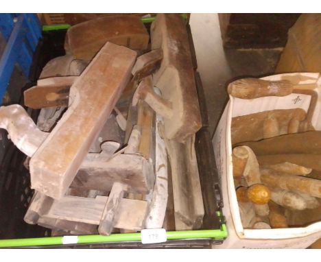 2 boxes of woodworking tools including chisels, planes etc  