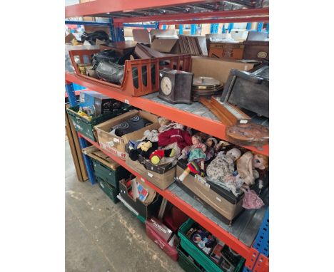 Approximately 13 boxes of assorted misc. including a clock, a barometer, binoculars, cameras, toys etc. etc.  