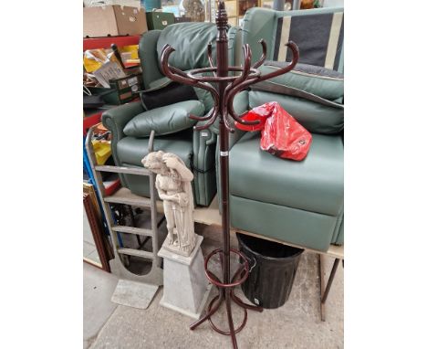 A bentwood coat stand.