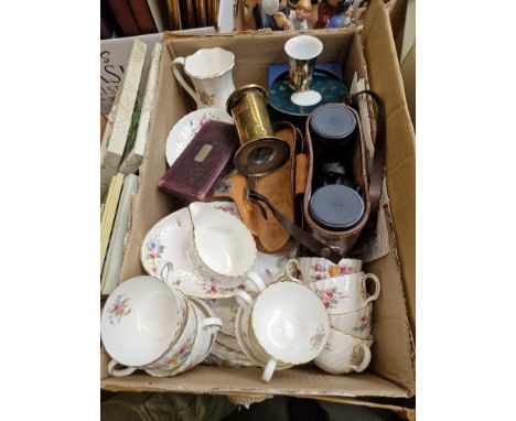 A Minton 'Marlow' ten person tea set including cups, saucers, plates, cake stand, together with A mixed lot of collectables i