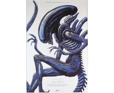 Alien - Mondo screen-print poster, artwork by N.C. Winters, edition of 1785, framed, 24 x 36 inches. Information - Mondo, the