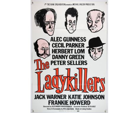 The Ladykillers (R-1970's) UK One Sheet film poster, Comedy by Ealing Film Studios, rolled, 27 x 40 inches. 