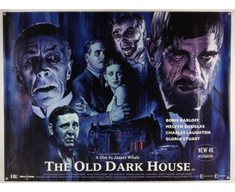 The Old Dark House (R-2018) British Quad film poster, for the re-mastered re-release, the film displaying re-imagined artwork