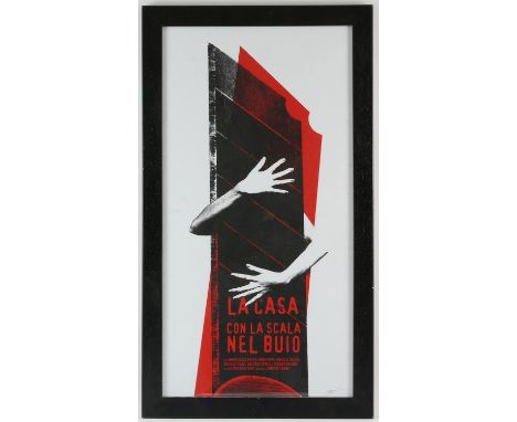 Blade in the Dark - Mondo screen-print poster, artwork by Jay Shaw, edition of 100, framed, 13 x 25 inches. Information - Mon