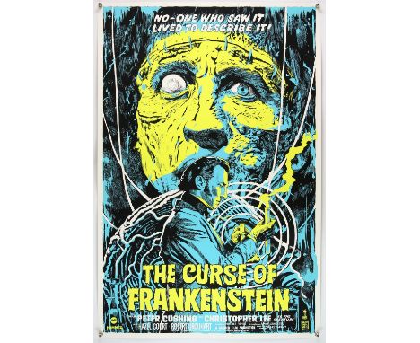 The Curse of Frankenstein - Mondo Hammer Horror variant screen-print poster, starring Christopher Lee & Peter Cushing, artwor