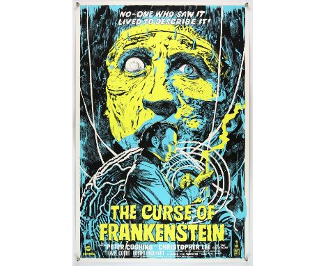 The Curse of Frankenstein - Mondo Hammer Horror variant screen-print poster, starring Christopher Lee & Peter Cushing, artwor