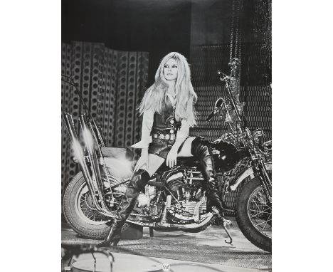 3 Brigitte Bardot and Easy Rider posters, commercial prints c late 1960s-early 70s, all featuring Harley-Davidson motorbikes,