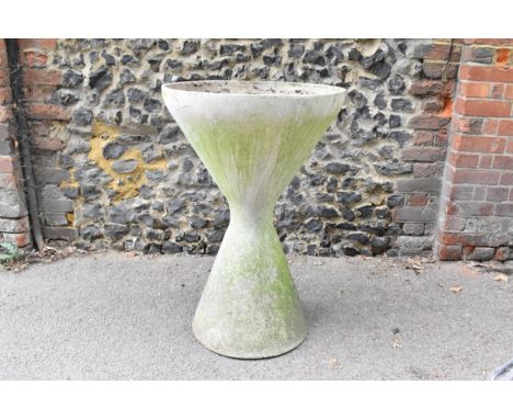 Willy Guhl (1915-2004) Swissa diabolo hourglass planter made from cellulose infused fibre cement, 91 cm high x 61 cm diameter