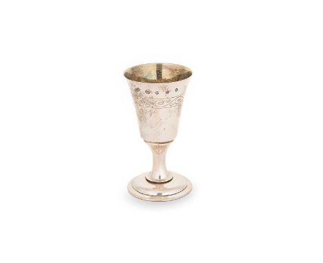 An Elizabeth II limited edition silver commemorative goblet, mark of John Cussell, London 1977, Jubilee and display marked, n