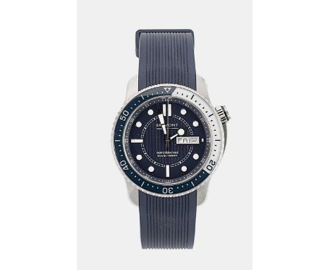 Bremont - A steel 'Supermarine S500' wristwatch, circa 2017, model S500/BL, serial number 15670, circular, part textured blue