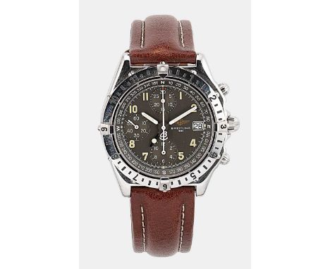 Breitling - A steel 'Chronomat Longitude' wristwatch, vintage unknown, model number A20048, serial number 5702, circular blac