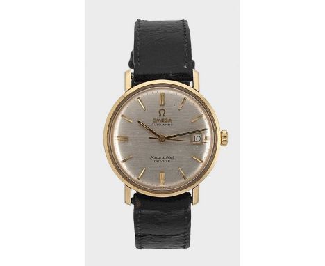 Omega - A gold plated 'Seamaster de Ville' wristwatch, circa 1963, model 166.020, serial number 20958795, circular silvered d