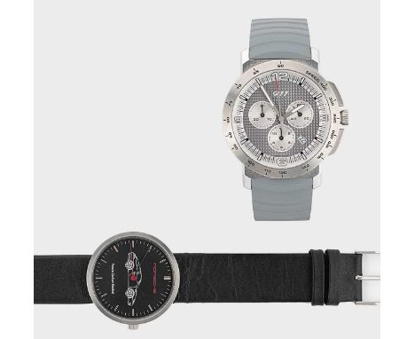 Porsche - A steel 'Driver's Selection Sport Classic Chronograph 911' wristwatch and another, circa 2014, model WAP0700840D, c