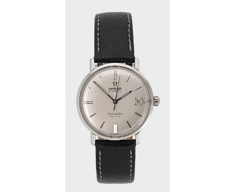 Omega - A steel 'Seamaster de Ville' wristwatch, circa 1963, model 14910, serial number 20356116, circular silvered dial with