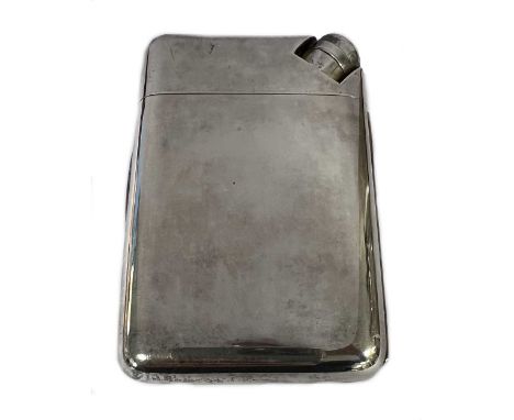 A Victorian silver combination hip flask and cigarette case, mark of Alfred Fuller, London 1892, of rectangular form, the cor