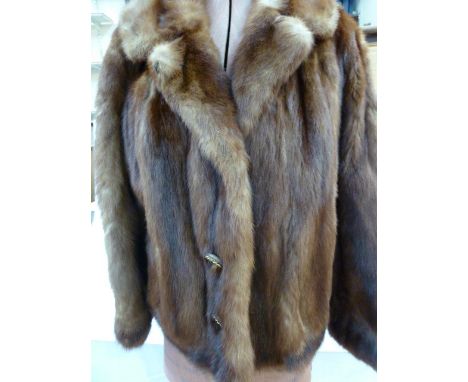 Vintage brown short mink jacket
