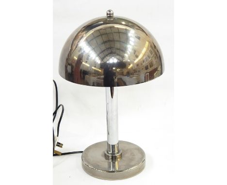 Lumess chrome table light and a white metal retro table light (2) 