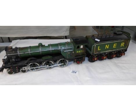 A tin plate LNER engine and tender