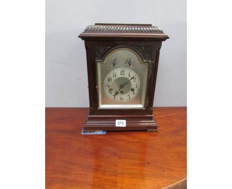 A mahogany bracket clock