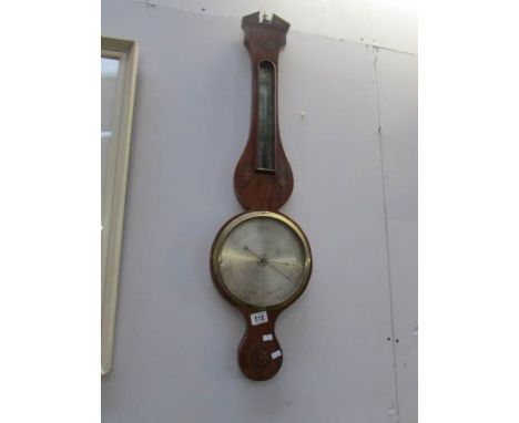 A mahogany inlaid barometer
