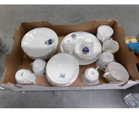 A large quantity of crested china including Goss etc