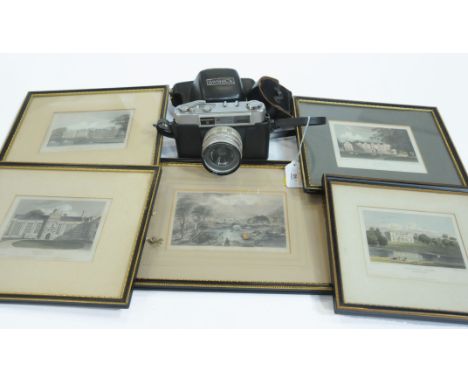 Yashica Minster 3 camera and 5 engravings 