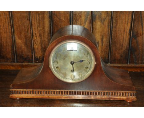 Mahogany mantle clock with key 