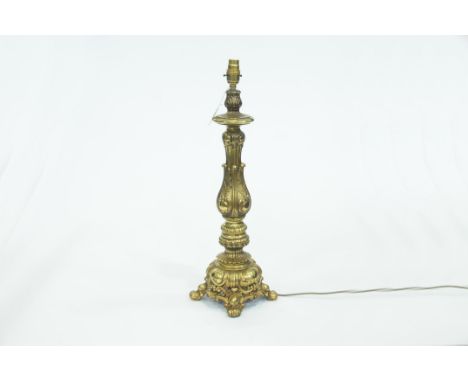 Gilt metal lamp base