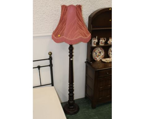 Mahogany standard lamp