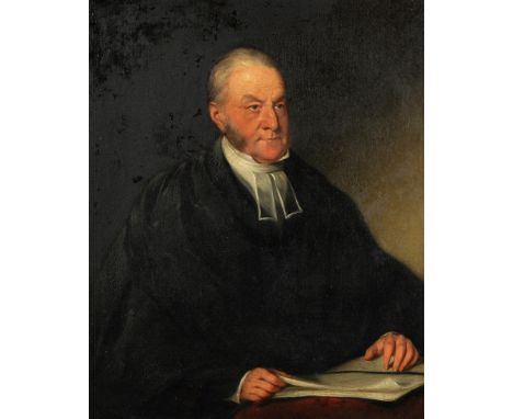 19th Century English School. Portrait of Reverend Naunton Orgill-Leman of Brampton Hall, Suffolk, Oil on Canvas, Inscribed on