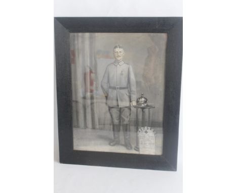 A PASTEL FULL LENGTH PORTRAIT OF FIRST WORLD WAR GERMAN SOLDIER, "Gefreiter Eberherd Mohler"