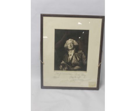A FRAMED AND GLAZED PORTRAIT ENGRAVING OF HENRY SCOTT BRIDGWATER, with pencil signed description to bottom  