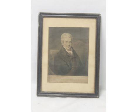 A FRAMED AND GLAZED PORTRAIT ENGRAVING OF WILLIAM WILBERFORCE ESQ