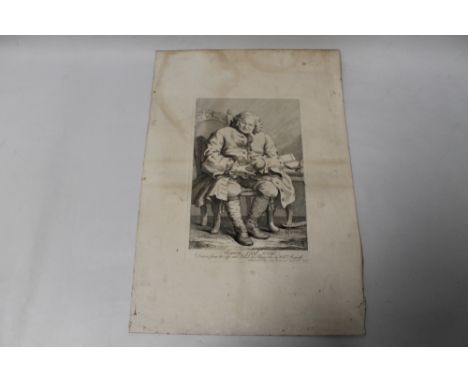 AN 18TH CENTURY PORTRAIT ENGRAVING DEPICTING SIMON LORD LOVAT by William Hogarth